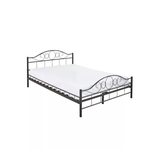 Timeless Tools Mimi fém ágykeret ajándék ágyráccsal több méretben és színben-Fekete 160x200cm