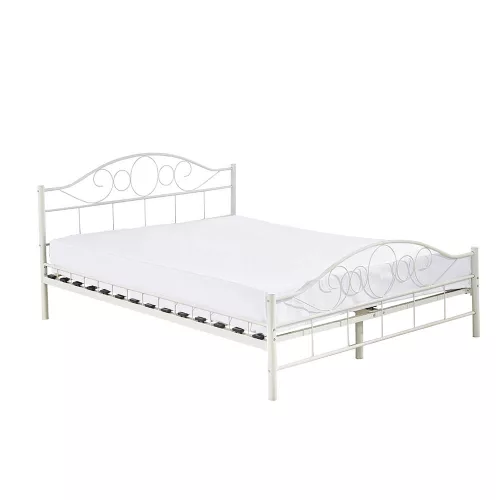Timeless Tools Mimi fém ágykeret ajándék ágyráccsal több méretben és színben-Fehér 160x200cm