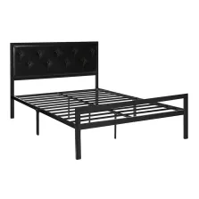   Timeless Tools Hanna fém ágykeret ajándék ágyráccsal, több méretben és színben-Fekete 180x200 cm-es-fekete