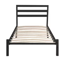   Timeless Tools Bella fém ágykeret ajándék ágyráccsal, több méretben és színben-Fekete 90x200 cm-es-fekete