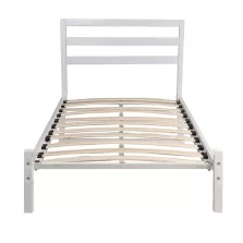   Timeless Tools Bella fém ágykeret ajándék ágyráccsal, több méretben és színben-Fehér 90x200 cm-es-fehér