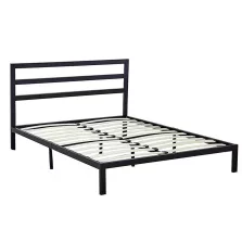   Timeless Tools Bella fém ágykeret ajándék ágyráccsal, több méretben és színben-Fekete 160x200 cm-es-fekete