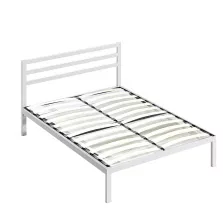   Timeless Tools Bella fém ágykeret ajándék ágyráccsal, több méretben és színben-Fehér 160x200 cm-es-fehér