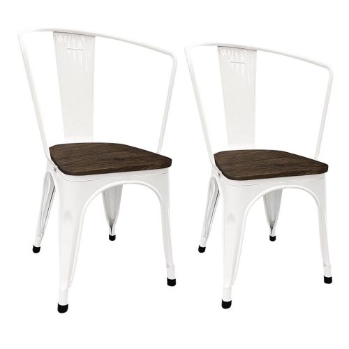 Timeless Tools Panni étkezőszék fém 2db, több színben-sötét fa ülés