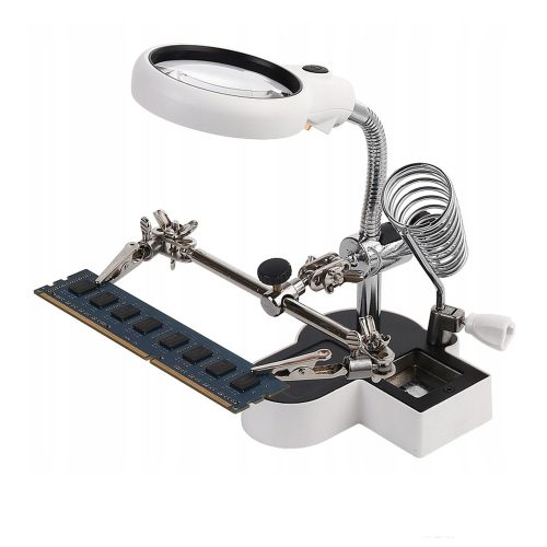 Timeless Tools Paneltartó (harmadik kéz)  LED-es nagyítóval, 2 db csipesszel, pákatartóval