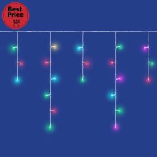   iSparkle LEDS108IV-1 LED-es fényfüggöny, 3 m / 108 db RGB LED, applikációval vezérelhető, smart, kül- és beltéri kivitel