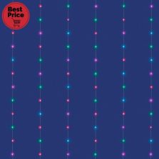   iSparkle LEDS120CV-2 micro LED-es fényfüggöny, 2x2 m / 120 db RGB LED, applikációval vezérelhető, smart, kül- és beltéri kivitel