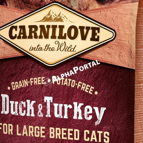 Carnilove Cat Duck & Turkey Large Breed – Muscles, Bones, Joints Kacsa és Pulyka Hússal 6kg