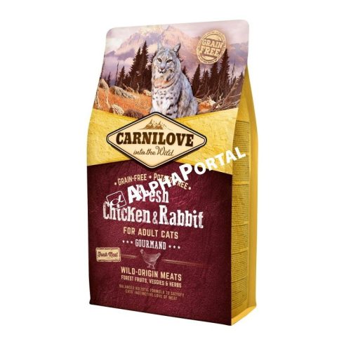 Carnilove Fresh Adult Cat Chicken & Rabbit Gourmand-  Csirke és Nyúl Hússal 2kg