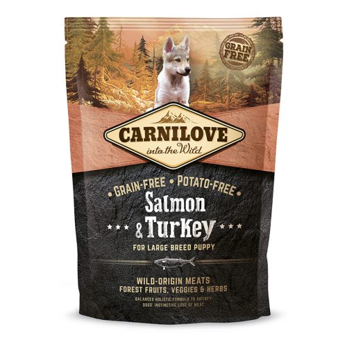 CarniLove Puppy Large Salmon & Turkey- Lazac-Pulyka Hússal 1,5kg