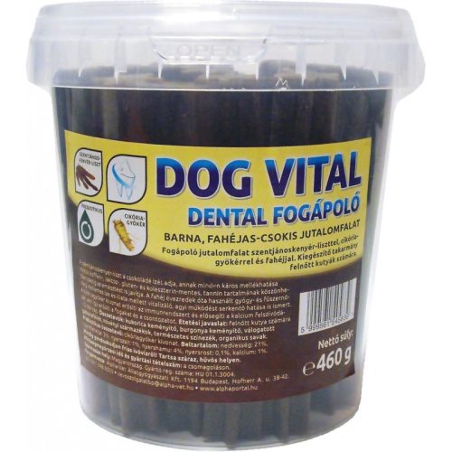 -Dog Vital Vödrös Dental Jutalomfalat Fogápoló / Fahéjas-Csokis 460g