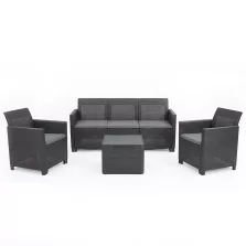   Claire 5 személyes kerti bútor garnitúra párnatartós asztallal