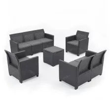   Claire V 7 személyes kerti bútor garnitúra vigo tárolós asztallal