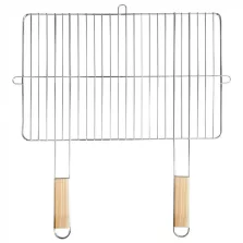 Szögletes grillrács fa fogantyúval 57x51 cm