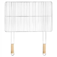Szögletes grillrács fa fogantyúval 69x60 cm