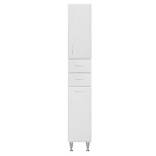   Bianca Plus 30 magas szekrény 1 ajtóval, 2 fiókkal, szennyestartóval, magasfényű fehér színben, jobbos