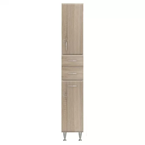 Bianca Plus 30 magas szekrény 1 ajtóval, 2 fiókkal, szennyestartóval, sonoma tölgy színben, jobbos