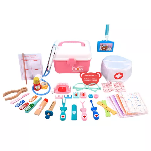 Fogorvosi fajáték 38 kiegészítővel rózsaszín