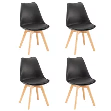 Silla étkezőszék 4 db fekete színben
