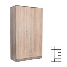   Miami gardróbszekrény 120x205 cm sonoma tölgy-yorki tölgy