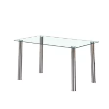 Berna 140 cm szögletes üveg étkezőasztal