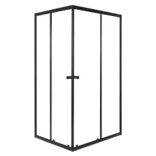   Olga SQ Element 80x90 fekete szögletes zuhanykabin tálca nélkül