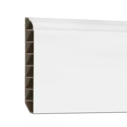 Vinyl SPC padlószegély Snow white 2400x100x12 mm