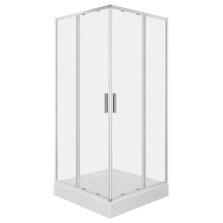 Solid SQ 100 króm szögletes zuhanykabin zuhanytálcával
