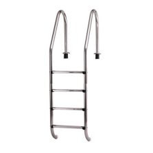   Medence létra, AISI316, nagy ívű, 4 fokos, ezüst, rozsdamentes acél, csúszásmentes, ergonomikus