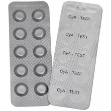   Pótreagens indikátor Cya-Test tabletta, cianursav méréshez, 5 levél / csomag
