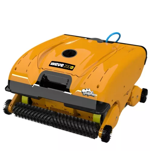 Medencetisztító robot, Dolphin Wave 200XL, padlótisztítás, MMI vezérlés, spirális háromrétegű szűrőrendszer, 1–8 órás ciklusidő, nagy teljesítményű közületi kivitel, Caddy tartozékkal