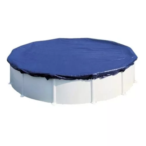 Medence téli védőtakaró, Deluxe PE, Ø5,4 m, kék, UV álló, 150 mikron, kör alakú, laminált polietilén