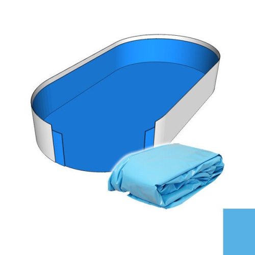 Medence belső fólia, Ibiza, kék, 3,20 x 5,25 x 1,50 m, UV álló, 0,80 mm, ovális medencéhez