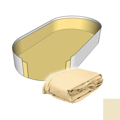 Medence belső fólia, Ibiza, homok színű, 3,50 x 7,00 x 1,50 m, UV álló, 0,80 mm, ovális medencéhez