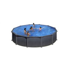   Gre graphite fémpalástos medence szett, vízforgatóval és létrával, D350 x 120 cm