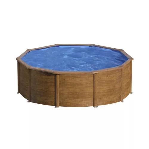 Gre famintás fémpalástos medence szett, vízforgatóval és létrával, D460 x 120 cm