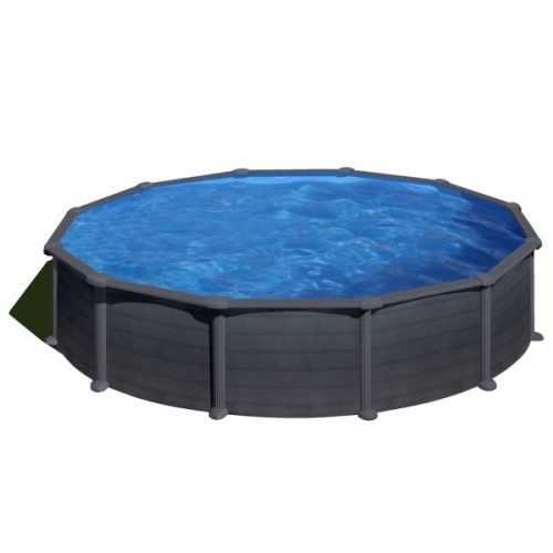 Gre graphite fémpalástos medence szett, vízforgatóval és létrával, D460 x 132 cm