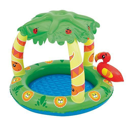 BESTWAY, 52179 kis medence, gyerek, 99x91x71 cm, Friendly Jungle Play Pool, felfújható