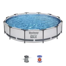   BESTWAY Steel Pro Max csővázas medence szett, 366 x 76 cm, papírszűrős, vízkapacitás 6473 l (56416)