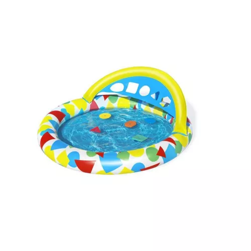 BESTWAY, 52378, Splash & Learn, felfújható gyermekmedence beilleszthető alakzatokkal, 1,2 x 1,17 x 0