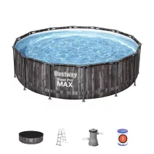   BESTWAY Steel Pro Max fémvázas medence szett, 427 x 107 cm (5614Z)