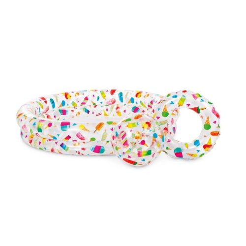 INTEX 59460, Just so fruity, felfújható gyemekmedence kerékkel és labdával, 1,22 x 0,25 m