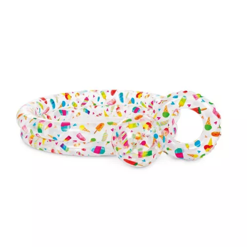 INTEX 59460, Just so fruity, felfújható gyemekmedence kerékkel és labdával, 1,22 x 0,25 m