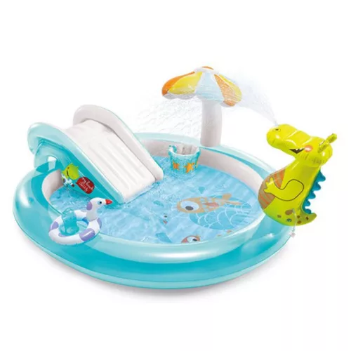INTEX 57165 Gator play center felfújható gyermekmedence, 2,01 x 1,70 x 0,84 m