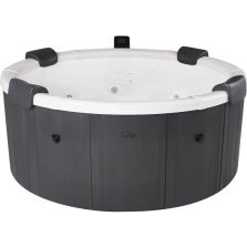   Jakuzzi, MSpa Frame Denver F-DE066W, 6 személyes, 970 l, 182 x 70 cm, masszázs funkció, LED világítás, UVC fertőtlenítés, fa hatású burkolat