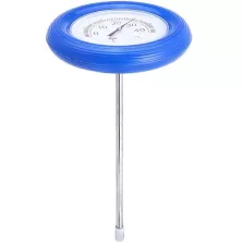 Medence hőmérő, körszámlapos kék