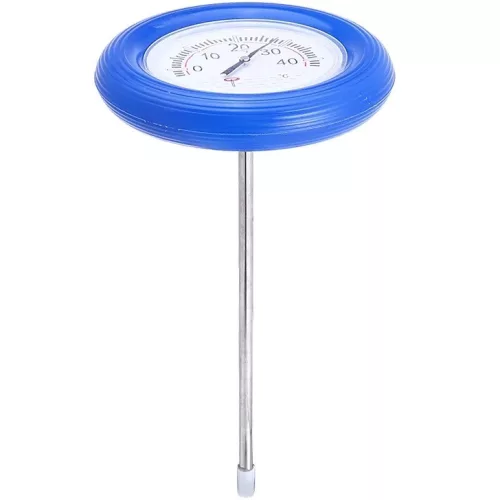 Medence hőmérő, körszámlapos kék