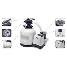   INTEX KrystalSand, Homokszűrős vízforgató, 6m3/h Sóbontó készülék ECO technológiával (26676)