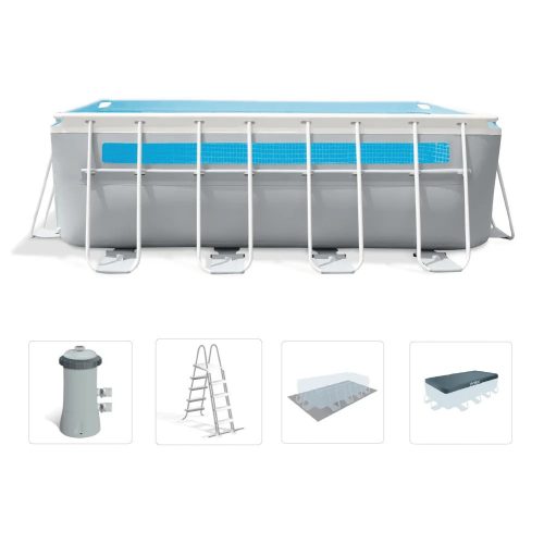 INTEX MetalPrism Set Vision négyszögletű medence 400 x 200 x 120 cm (26770)
