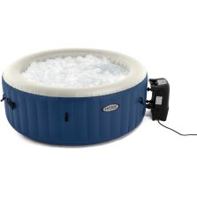   INTEX PureSpa Bubble Blue jacuzzi, 4 személyes, kerek, D180 x 66 cm, kék / fehér (28486)